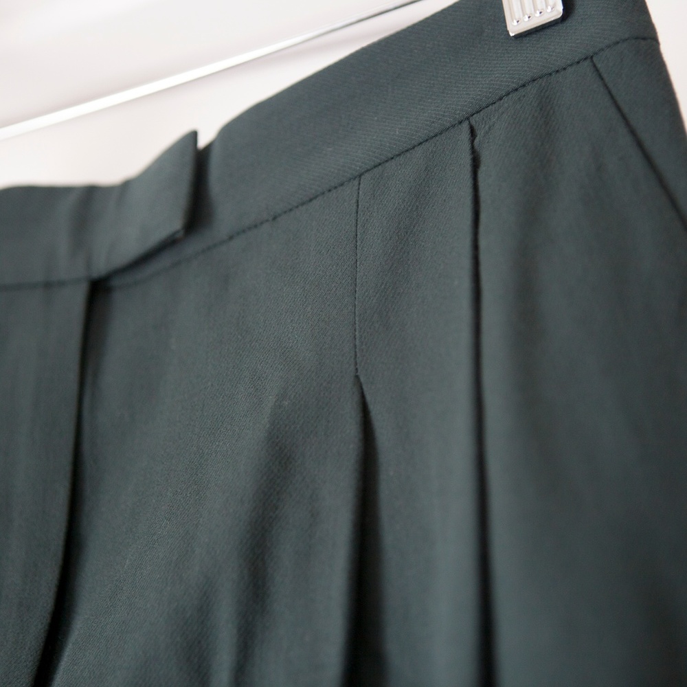 COS winter green pleated pants